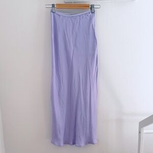 Zara Lavender Long Skirt Light Purple Maxi Unlined Women’s size small